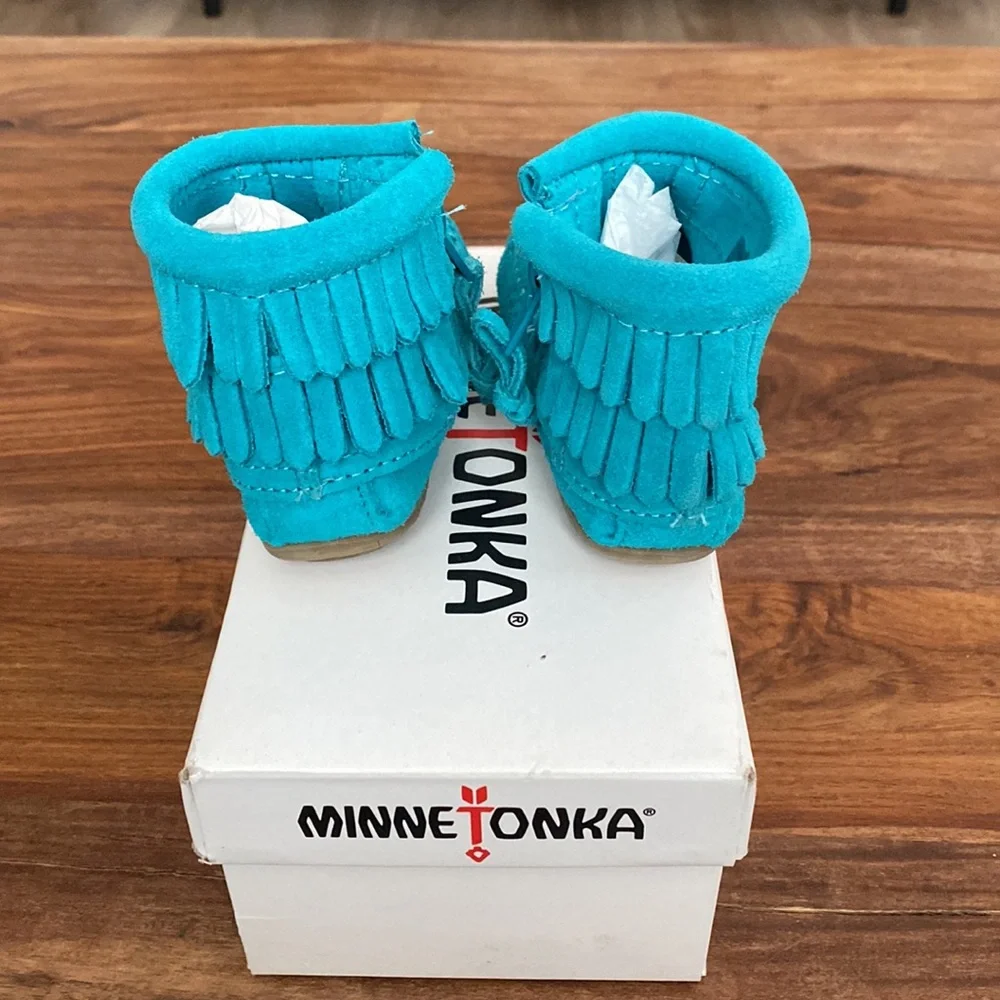 Minnetonka turquoise booties